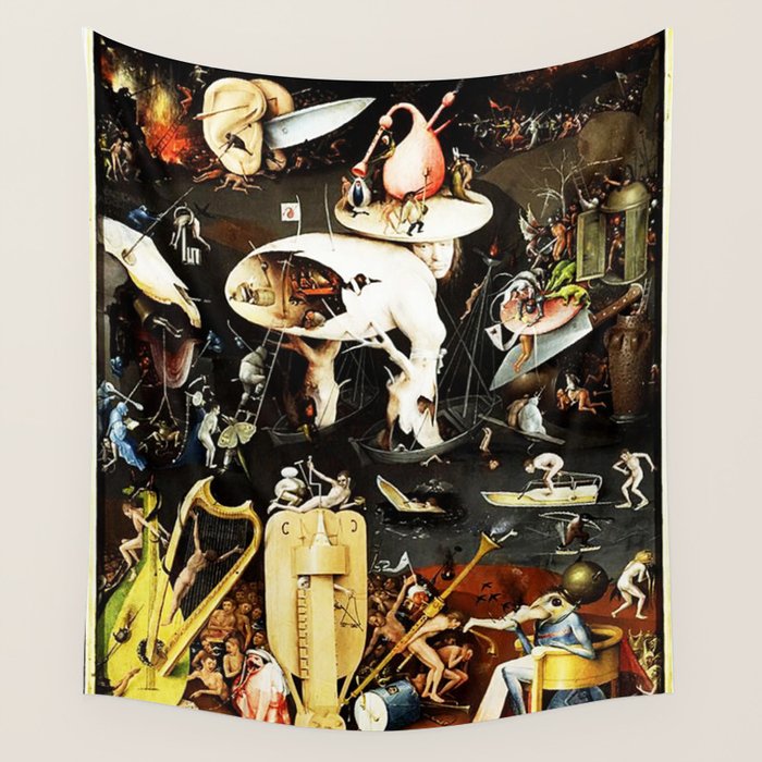 Bosch Garden Of Earthly Delights Panel 3 - Hell Wall Tapestry Gallery Image 4