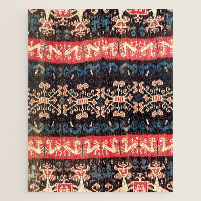 Sumba East Indonesian Ikat Print Jigsaw Puzzle Gallery Image 1