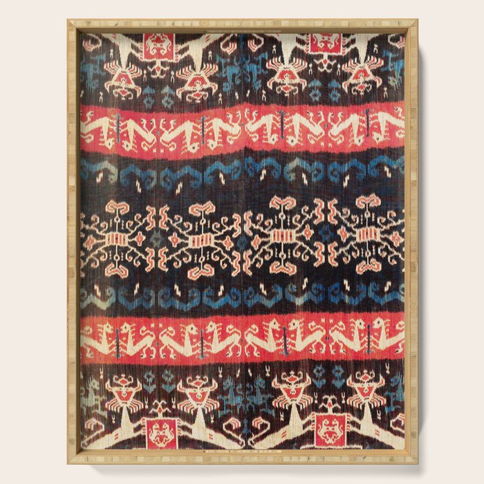 Sumba East Indonesian Ikat Print Serving Tray Gallery Image 1