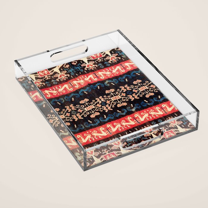 Sumba East Indonesian Ikat Print Acrylic Tray Gallery Image 1