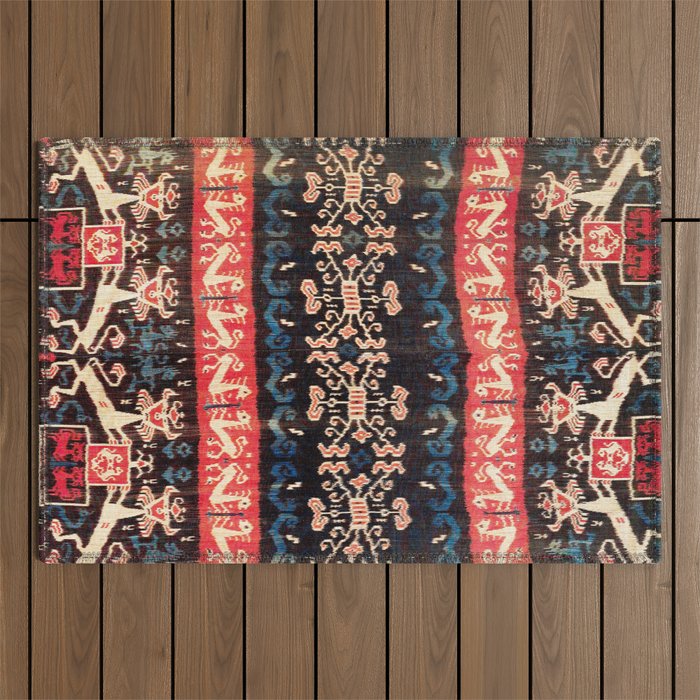 Sumba East Indonesian Ikat Print Outdoor Rug Gallery Image 1
