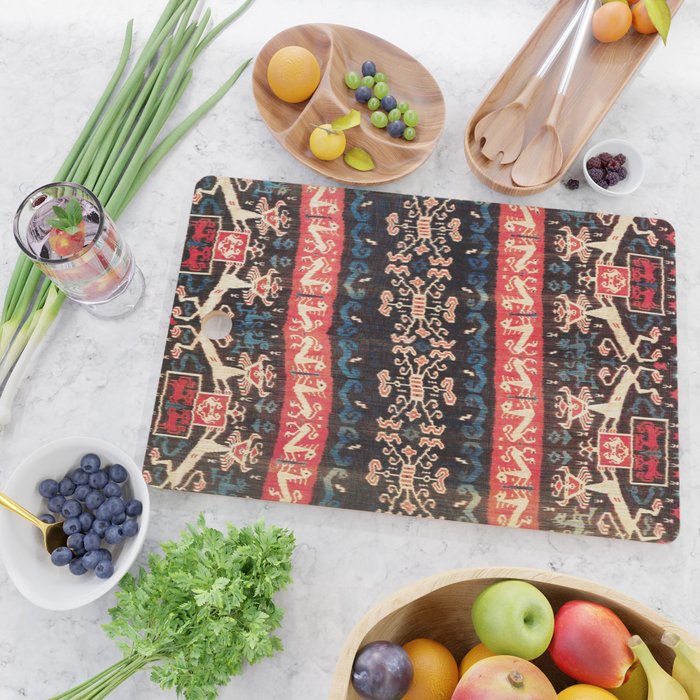 Sumba East Indonesian Ikat Print Cutting Board Gallery Image 2