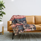 Sumba East Indonesian Ikat Print Throw Blanket Gallery Image 1
