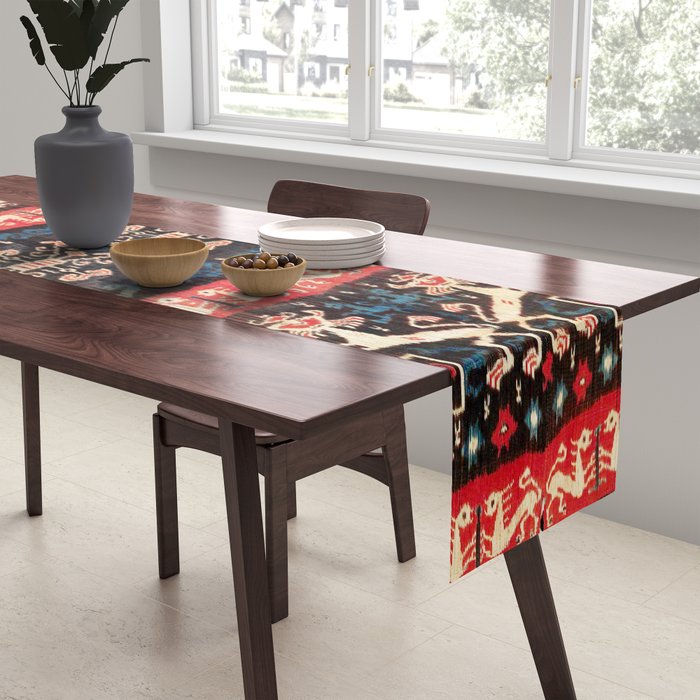 Sumba East Indonesian Ikat Print Table Runner Gallery Image 2