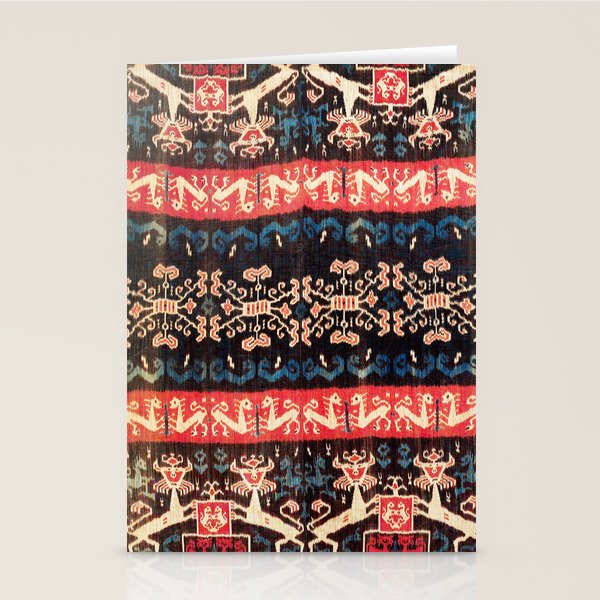 Sumba East Indonesian Ikat Print Stationery Card Gallery Image 1