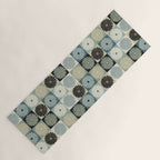Retro Flowers Check Pattern VI Yoga Mat Gallery Image 1