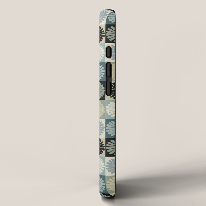 Retro Flowers Check Pattern VI iPhone Case Gallery Image 2