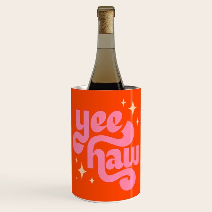 Yee Haw - Pink on Orange Wine Chiller Gallery Image 1