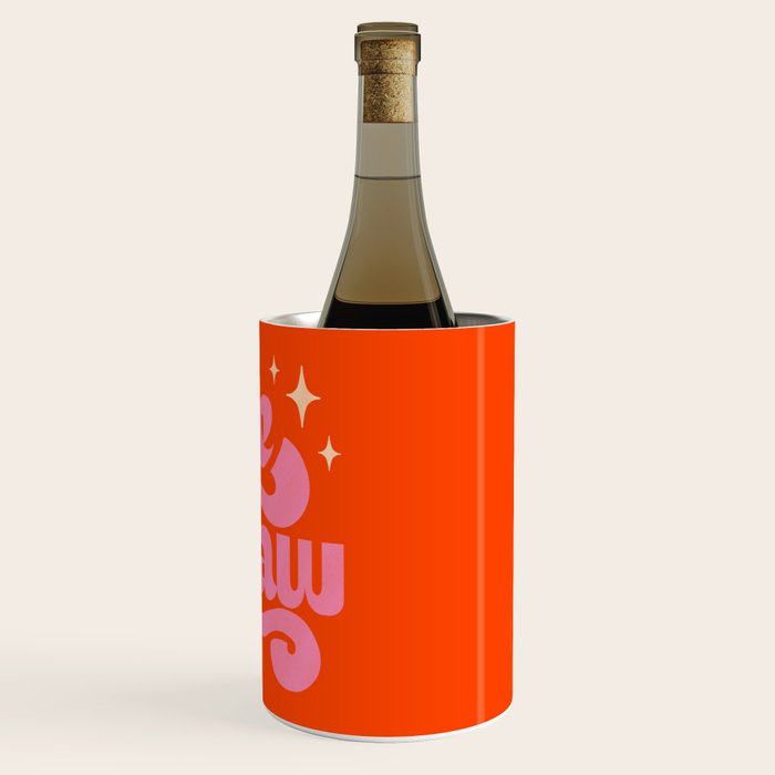 Yee Haw - Pink on Orange Wine Chiller Gallery Image 3