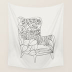 Cat and Plant 19 Wall Tapestry Gallery Image 4