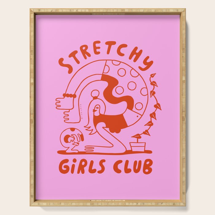 Stretchy Girls Club Serving Tray Gallery Image 1