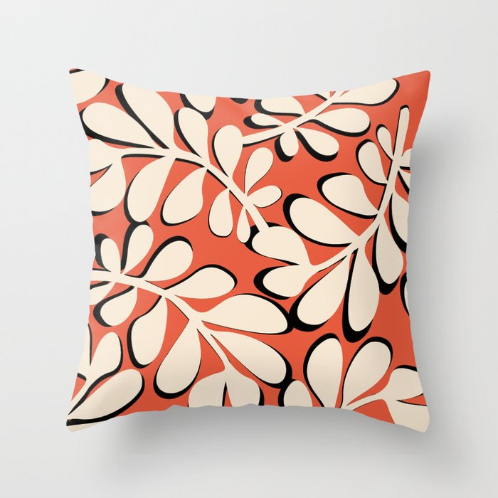 Ghost Forest - Red Throw Pillow Gallery Image 6
