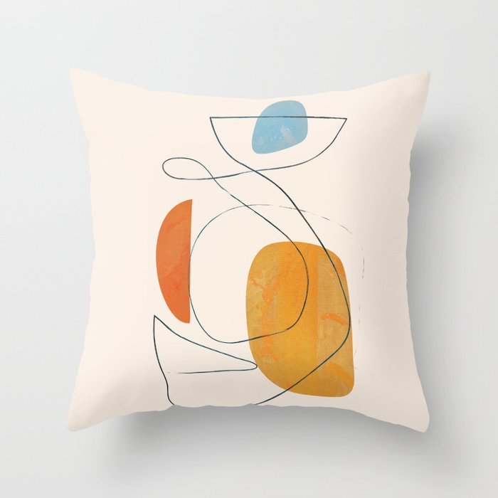 Abstract Line Art III Throw Pillow Gallery Image 1