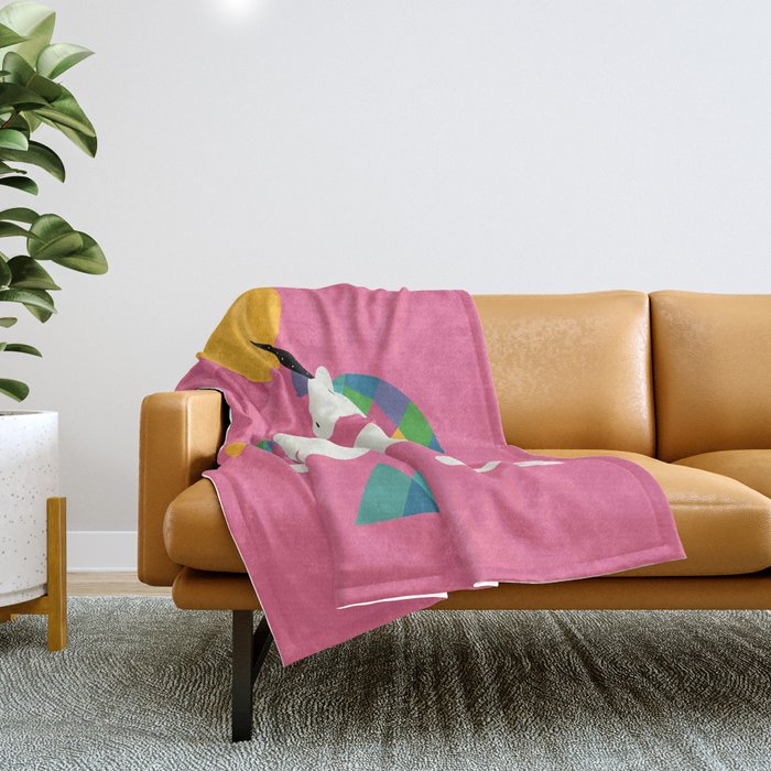 To be a unicorn Throw Blanket Gallery Image 1