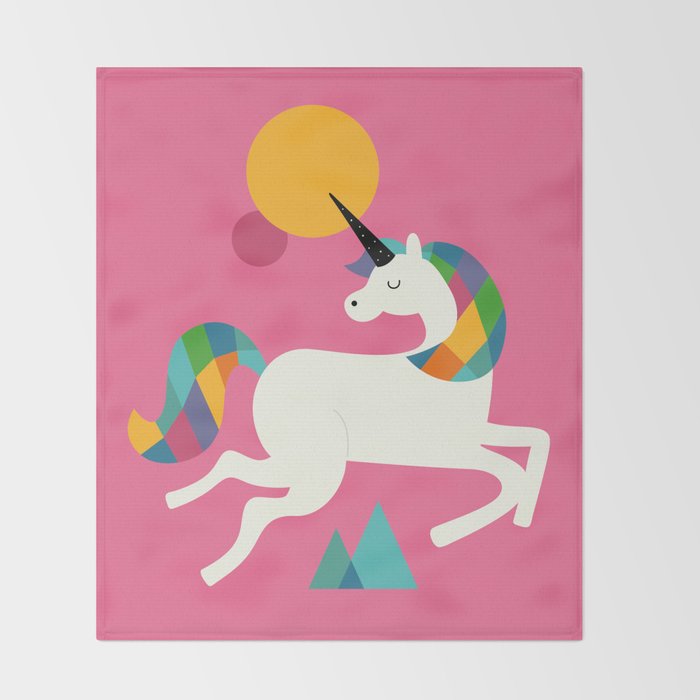 To be a unicorn Throw Blanket Gallery Image 2