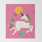 To be a unicorn Throw Blanket Gallery Image 2