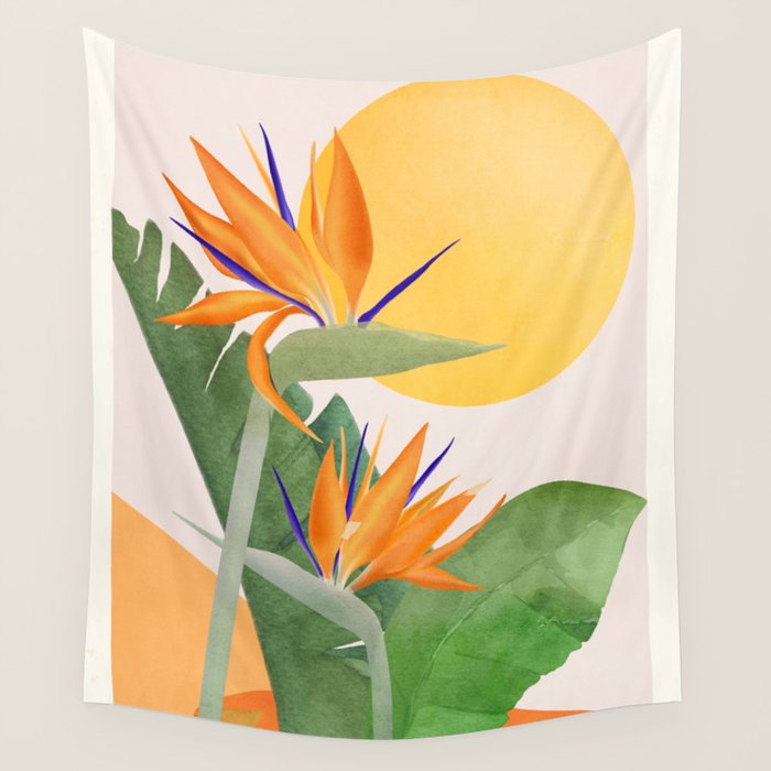 Bird of Paradise 3 Wall Tapestry Gallery Image 4