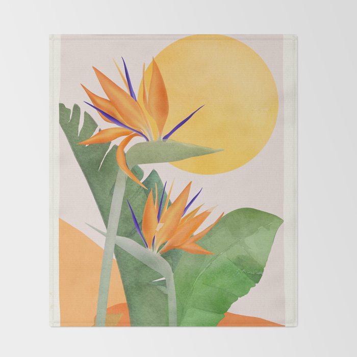 Bird of Paradise 3 Throw Blanket Gallery Image 2