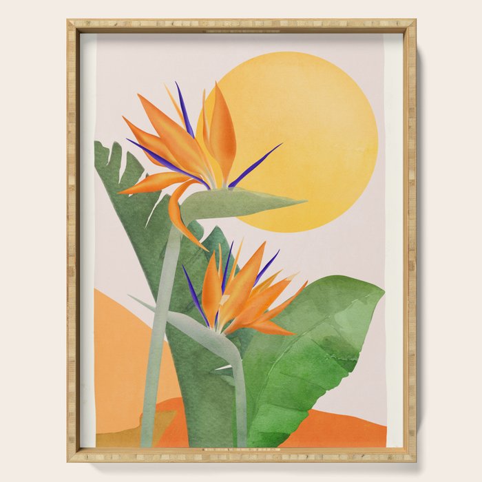 Bird of Paradise 3 Serving Tray Gallery Image 1