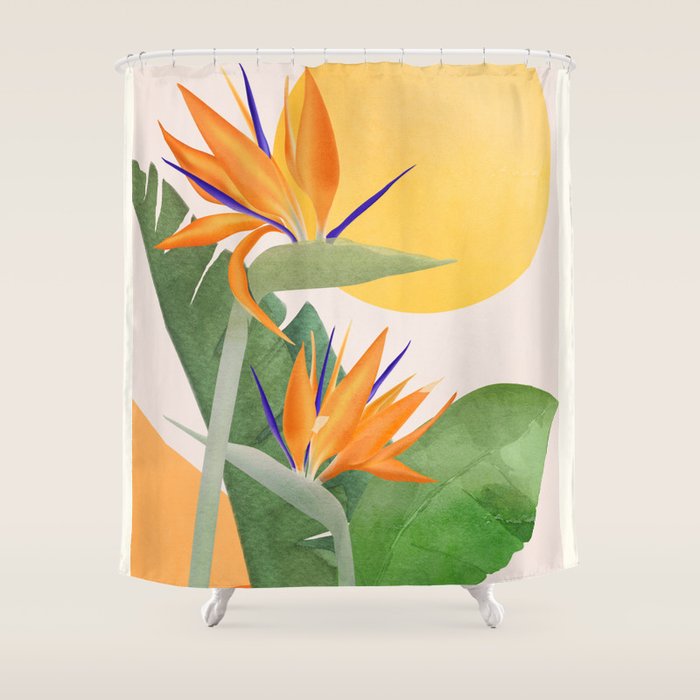 Bird of Paradise 3 Shower Curtain Gallery Image 1
