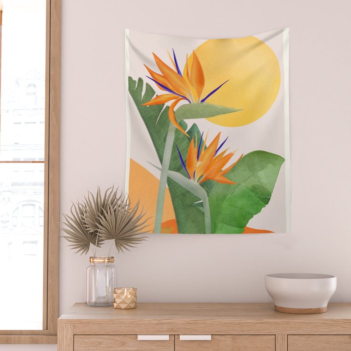 Bird of Paradise 3 Wall Tapestry Gallery Image 2