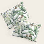 Cute Squirrel and Woodland, Watercolor Pillow Sham Gallery Image 3