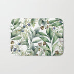 Cute Squirrel and Woodland, Watercolor Bath Mat Gallery Image 1