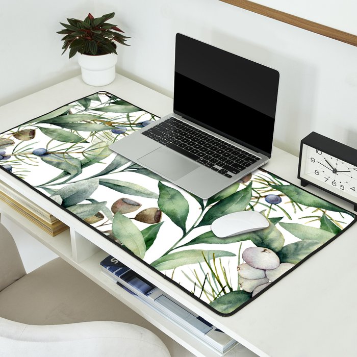 Cute Squirrel and Woodland, Watercolor Desk Mat Gallery Image 2