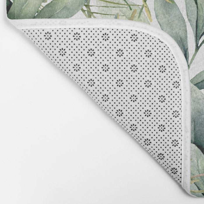 Cute Squirrel and Woodland, Watercolor Bath Mat Gallery Image 2