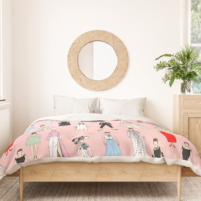 Think Pink Outfits Fashion Audrey Duvet Cover Gallery Image 3