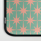 Retro Vintage Atomic Age 50s Star Pattern in Pink and Mint Teal Laptop Sleeve Gallery Image 3
