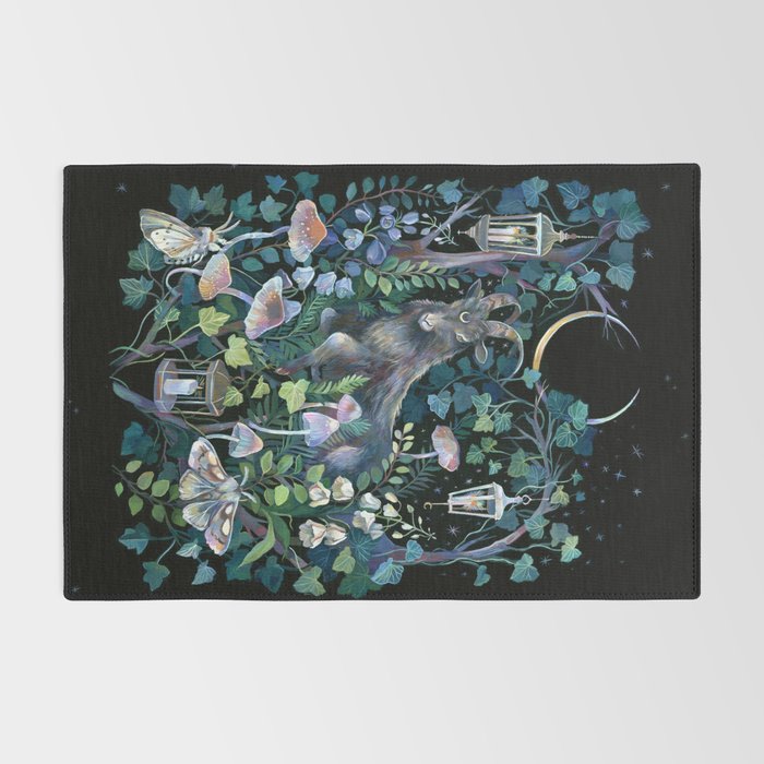 Black Goat Moon Garden Rug Gallery Image 2