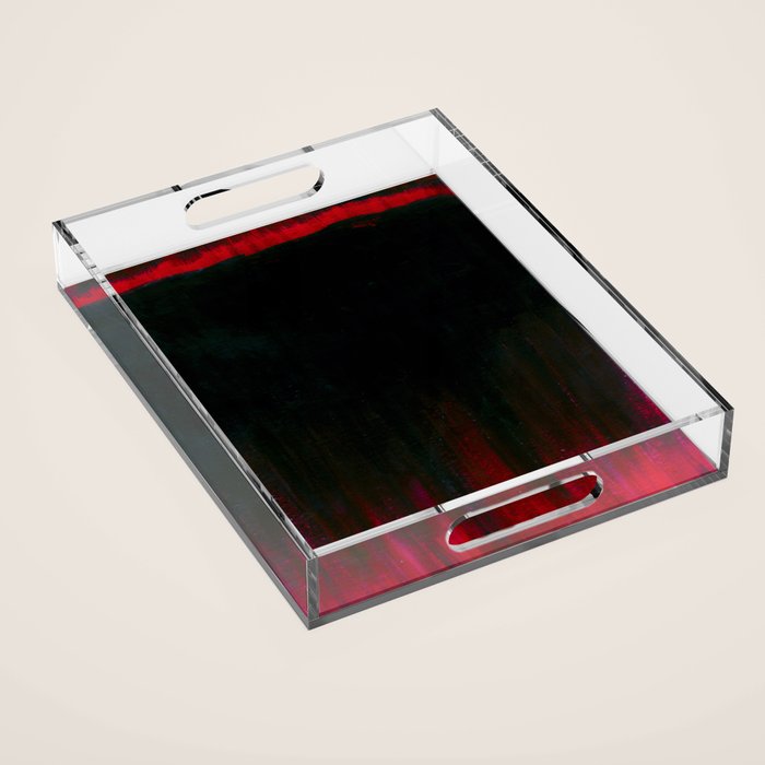 Red and Black Abstract Acrylic Tray Gallery Image 1