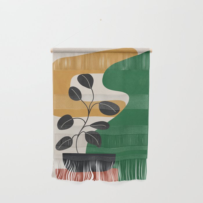 Modern Abstract Minimal Shapes Branches Art 4 Wall Hanging Gallery Image 1