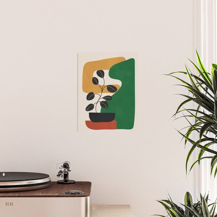 Modern Abstract Minimal Shapes Branches Art 4 Poster Gallery Image 2