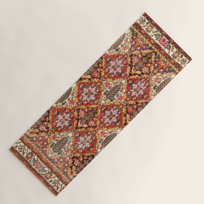 Bakhtiari Shalamzar Antique West Persian Rug Print Yoga Mat Gallery Image 1