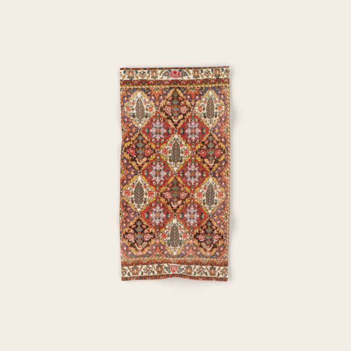 Bakhtiari Shalamzar Antique West Persian Rug Print Bath Towel Gallery Image 1