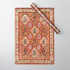 Bakhtiari Shalamzar Antique West Persian Rug Print Wrapping Paper Gallery Image 1