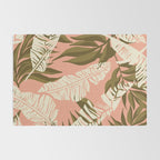 Jungle Leaf Coral Pink Rug Gallery Image 2