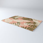 Jungle Leaf Coral Pink Rug Gallery Image 3