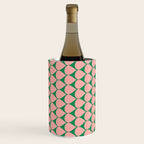 Mod Scales Geometric Pattern in Blush Pink and Green Wine Chiller Gallery Image 3