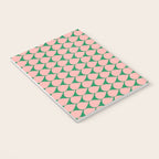 Mod Scales Geometric Pattern in Blush Pink and Green Notebook Gallery Image 3