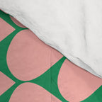 Mod Scales Geometric Pattern in Blush Pink and Green Comforter Gallery Image 4
