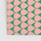 Mod Scales Geometric Pattern in Blush Pink and Green Poster Gallery Image 3