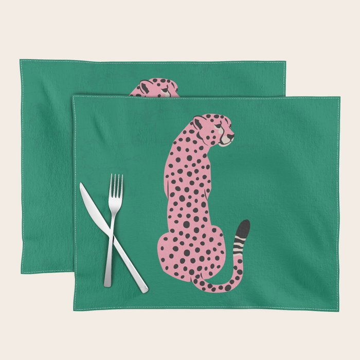 The Stare: Pink Cheetah Edition Placemat Gallery Image 1