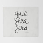 Whatever Will Be, Will Be (Black Ink) Throw Blanket Gallery Image 2