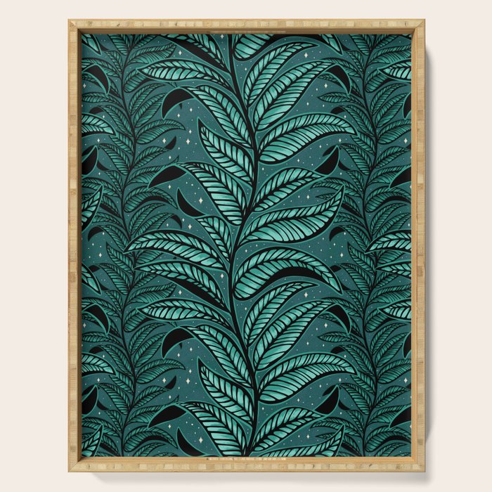 Magic Jungle Vine - green Serving Tray Gallery Image 1