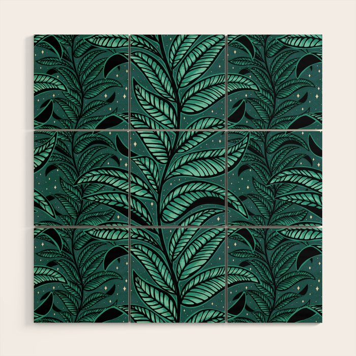 Magic Jungle Vine - green Wood Wall Art Gallery Image 1