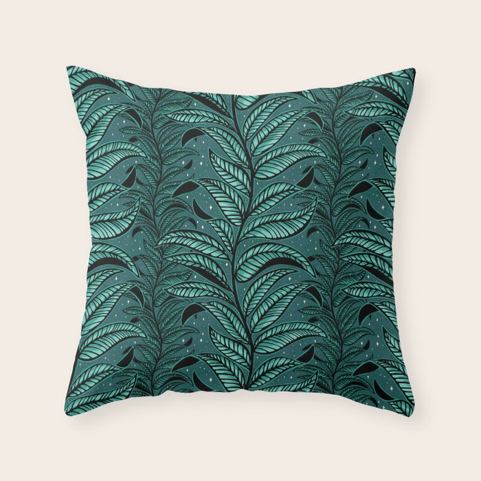 Magic Jungle Vine - green Throw Pillow Gallery Image 6