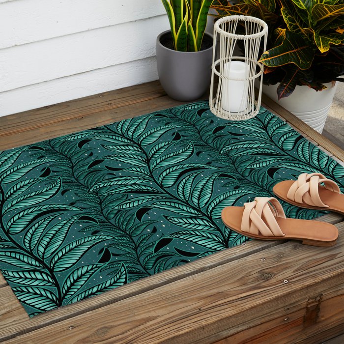 Magic Jungle Vine - green Outdoor Rug Gallery Image 2